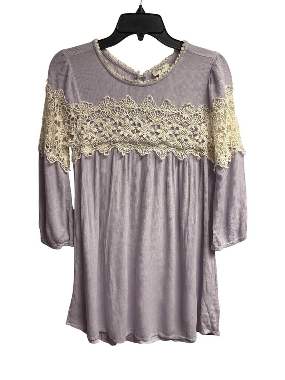 Umgee Boutique Brand Cotton Blend Mini Dress W/ Lace Detailing Size Small